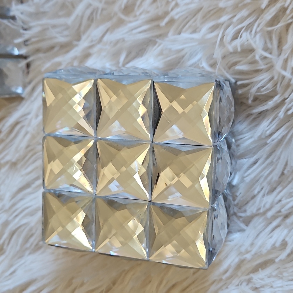 GEMSTONE BLING HOME DECOR SET PICTURE FRAME TRINKET BOXES - Picture 5 of 15